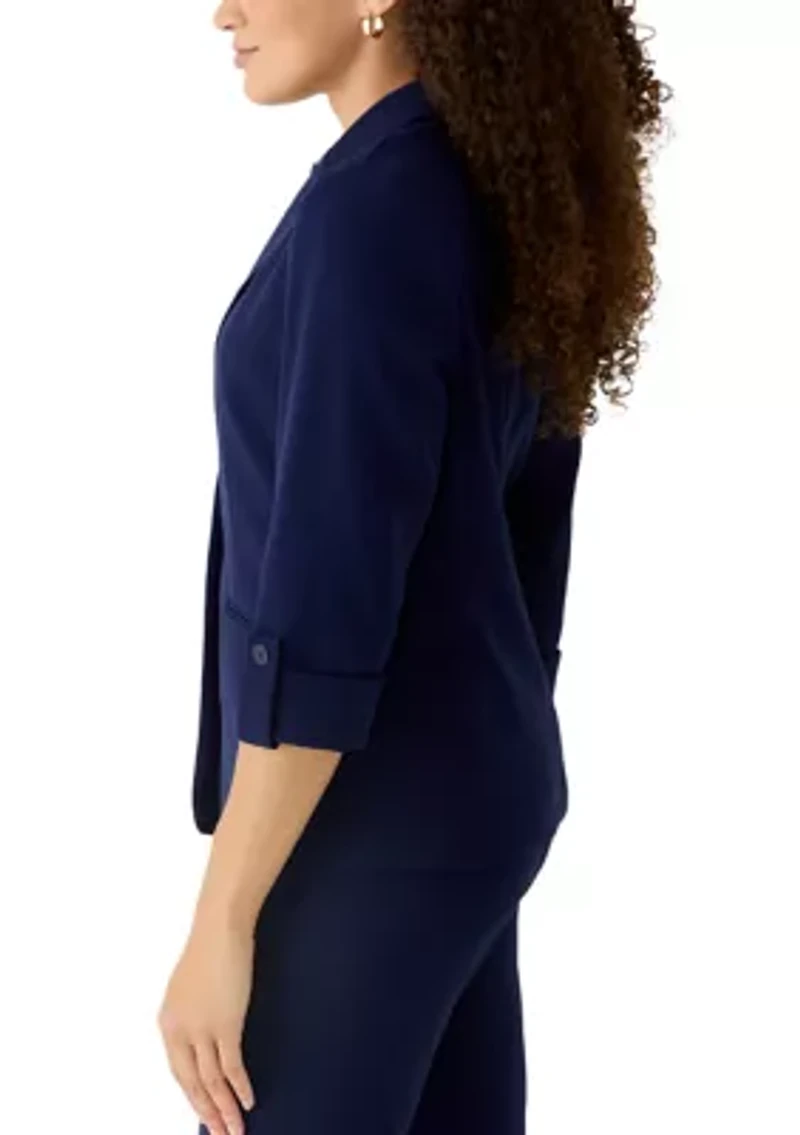 Petite One Button Notch Collar Jacket
