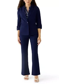 Petite One Button Notch Collar Jacket