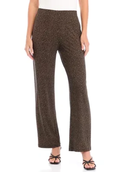 Petite Pull On Knit Wide Leg Pants - Regular Length