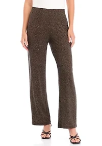 Petite Pull On Knit Wide Leg Pants - Regular Length