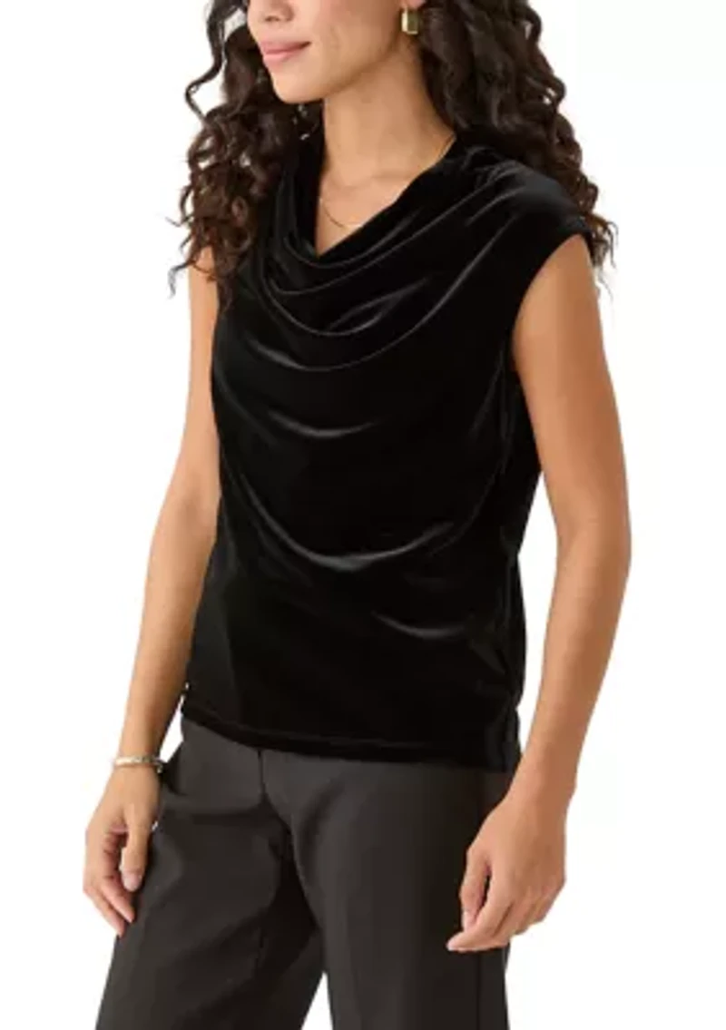 Petite Cowl Neck Top