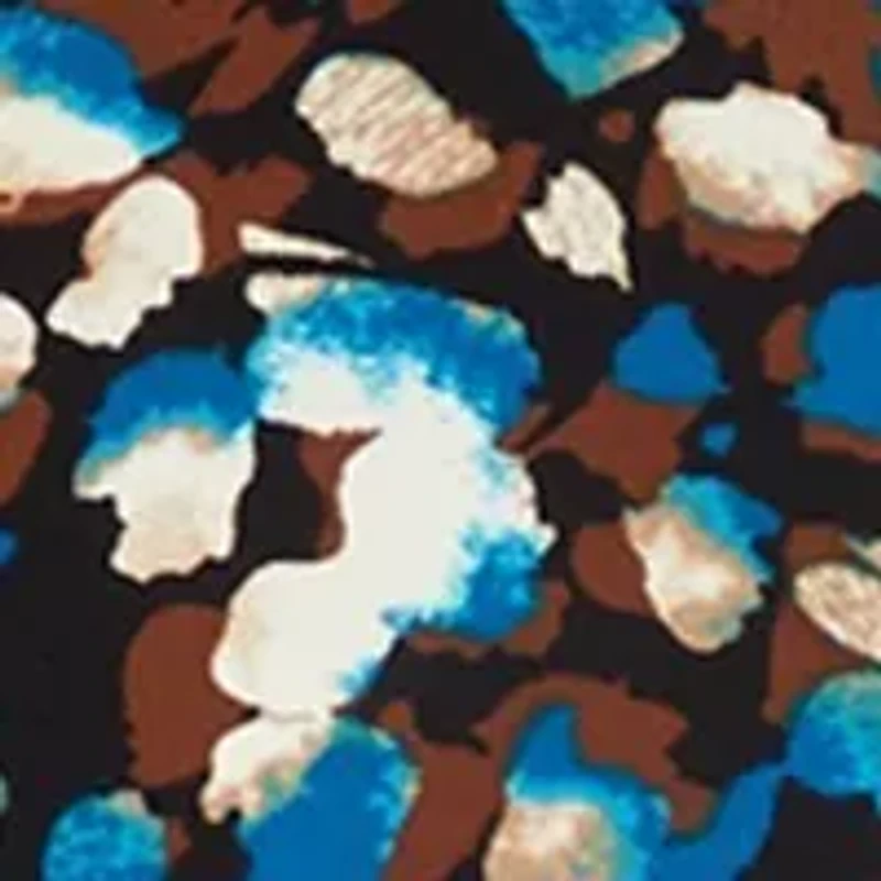 Plus Printed Short Gathered Tulip Sleeve Top