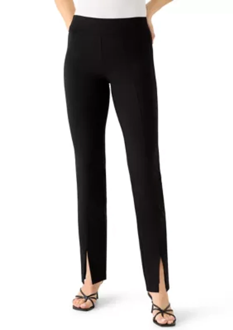 Women's Pull On Slit Slim Leg Pants