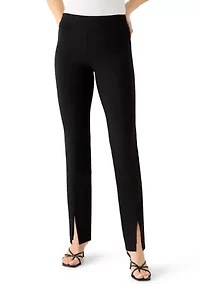 Women's Pull On Slit Slim Leg Pants