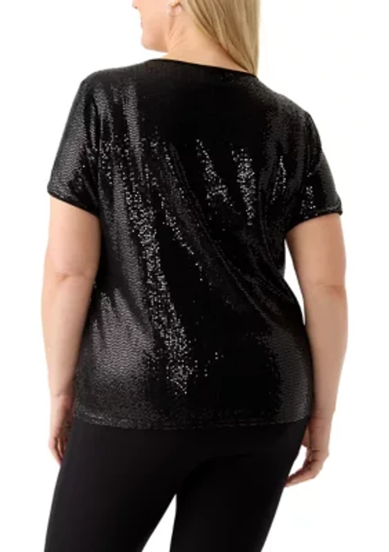 Plus Duster Shine Dot Top