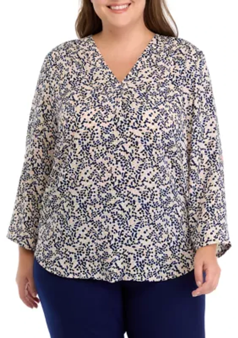 Plus Long Sleeve Blouse