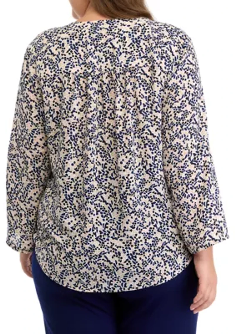 Plus Long Sleeve Blouse