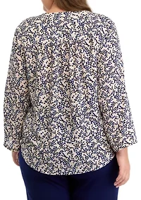 Plus Long Sleeve Blouse