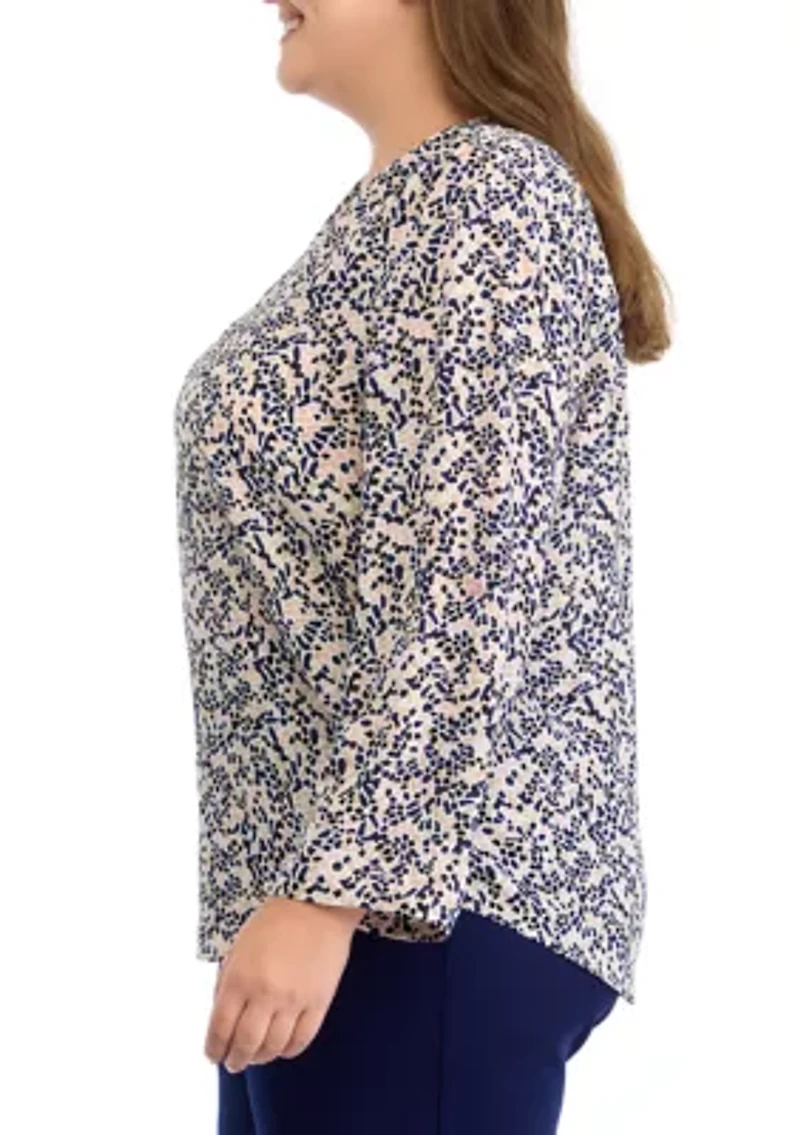 Plus Long Sleeve Blouse