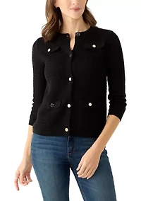 Petite Stitched Cardigan
