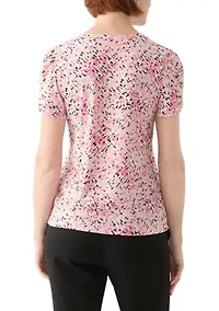 Women's Tulip Sleeve Printed Top