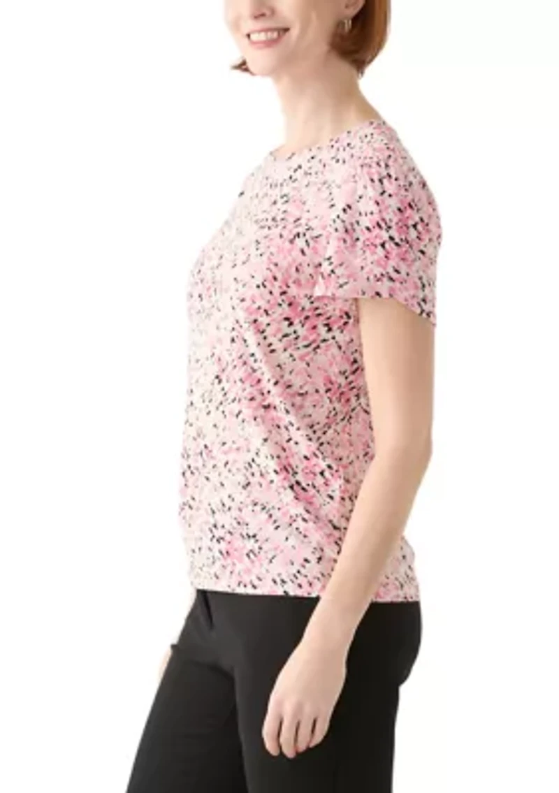 Women's Tulip Sleeve Printed Top