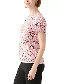 Women's Tulip Sleeve Printed Top