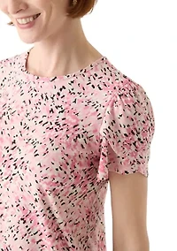 Women's Tulip Sleeve Printed Top