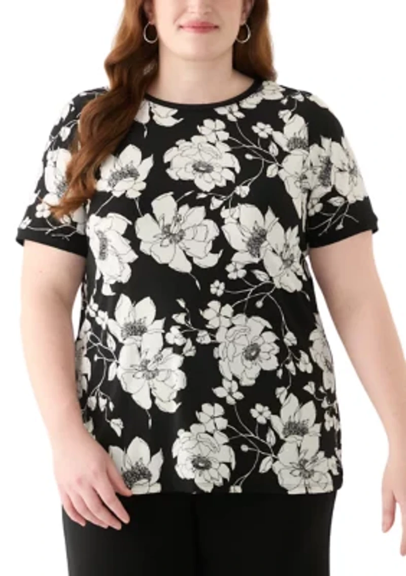 Plus Printed Short Sleeve T-Shirt