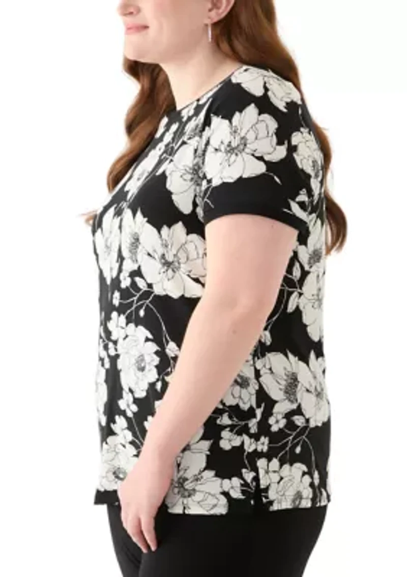 Plus Printed Short Sleeve T-Shirt