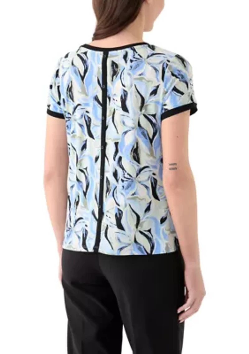 Petite Button Back Top