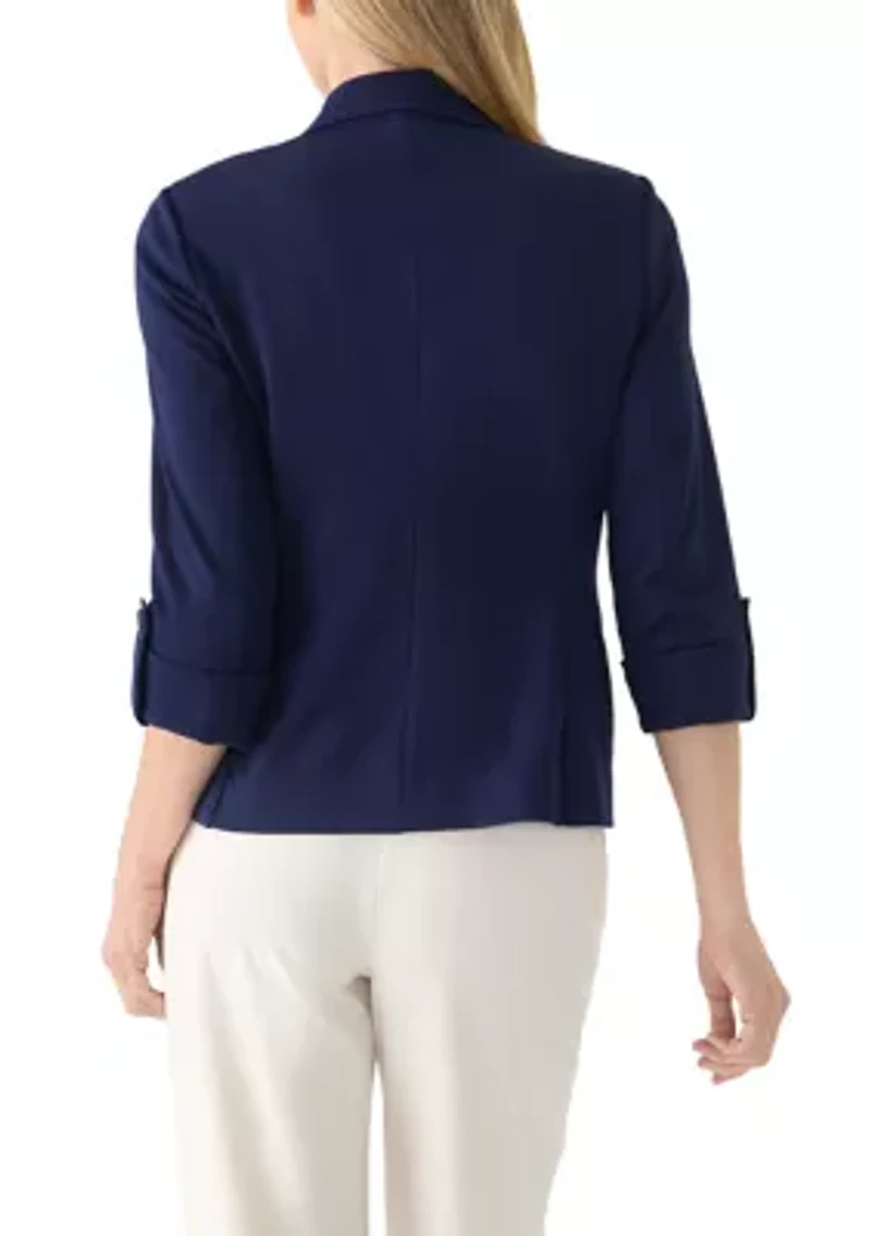 Women's One Button Notch Collar Jacket
