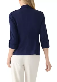 Women's One Button Notch Collar Jacket