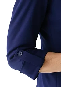 Women's One Button Notch Collar Jacket