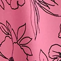 Women's Pink Dahlia Printed Blouse