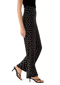 Petite Pull On Wide Leg Knit Pants