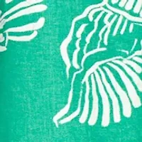 Petite Gina V-Neck Sleeveless Woven Printed Trapeze Dress