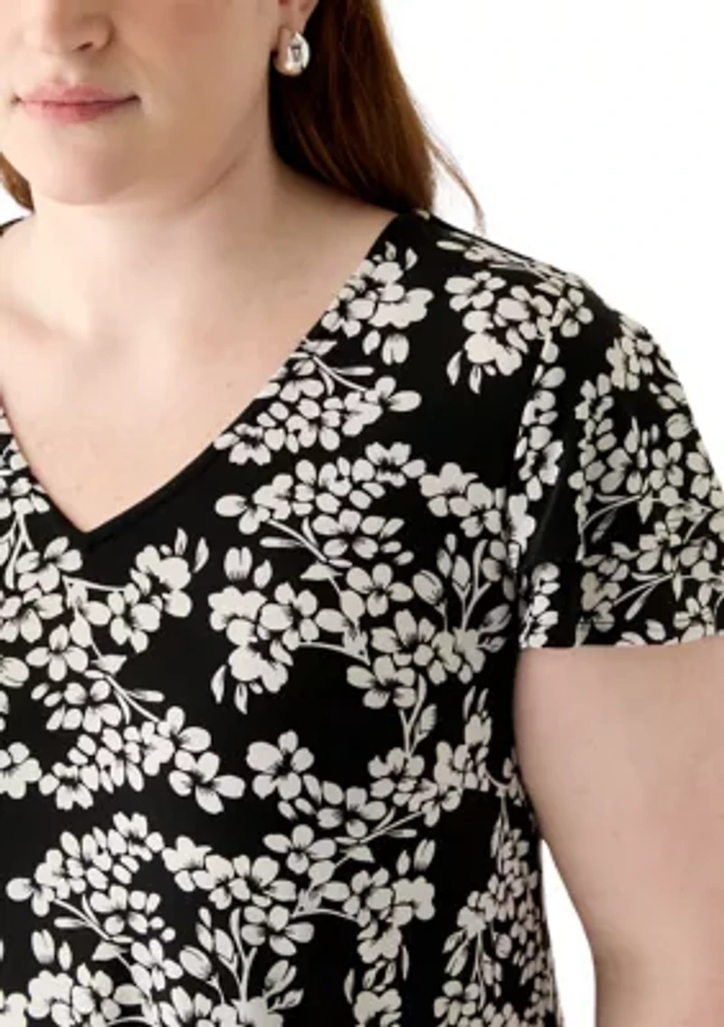 Plus Flutter Sleeve Knit Dress