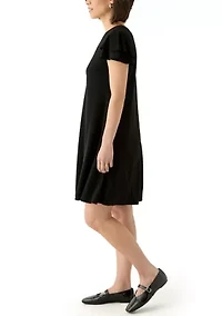 Petite Double Flutter Sleeve Mini Dress