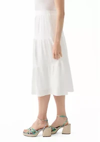 Petite Pull On Tiered Skirt