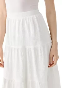 Petite Pull On Tiered Skirt