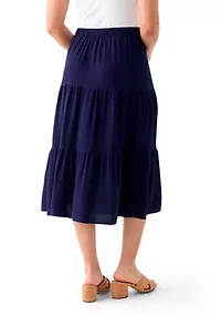 Women's Tiered Bubble Crepe Skirt