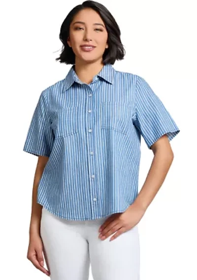 Petite Double Patch Pocket Shirt