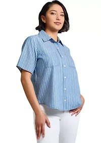 Petite Double Patch Pocket Shirt