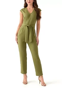 Women's V-Neck Extended Shoulder Jumpsuit