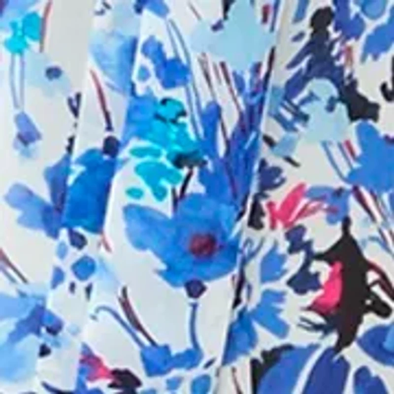 Women's Printed Cowl Neck Midi Dress