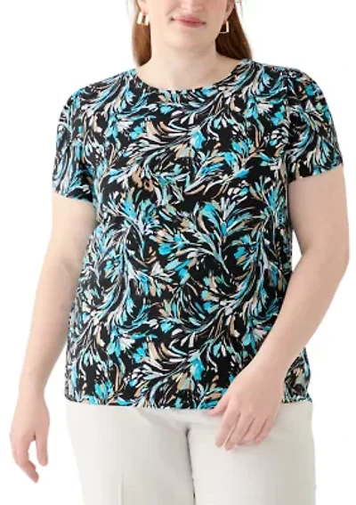 Plus Printed Blouse