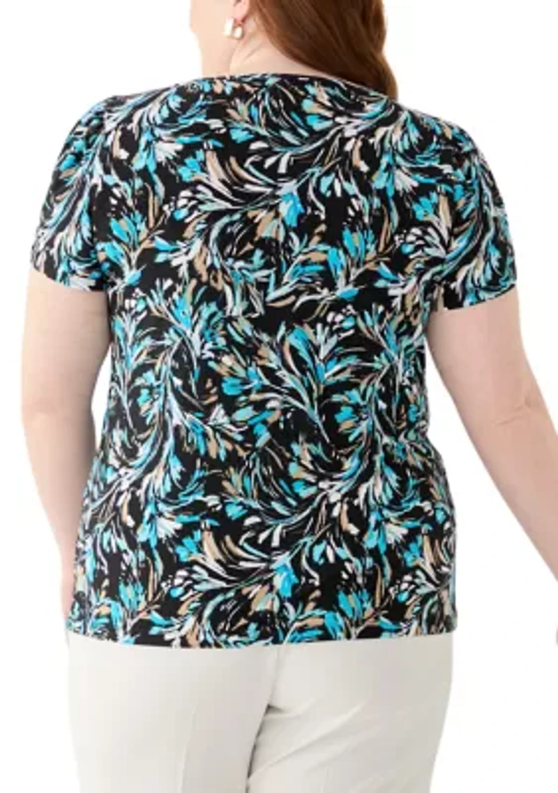Plus Printed Blouse