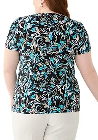 Plus Printed Blouse
