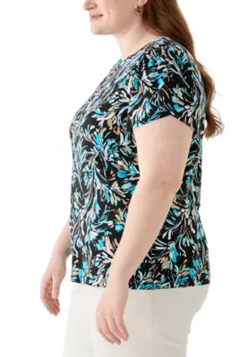 Plus Printed Blouse