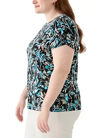 Plus Printed Blouse