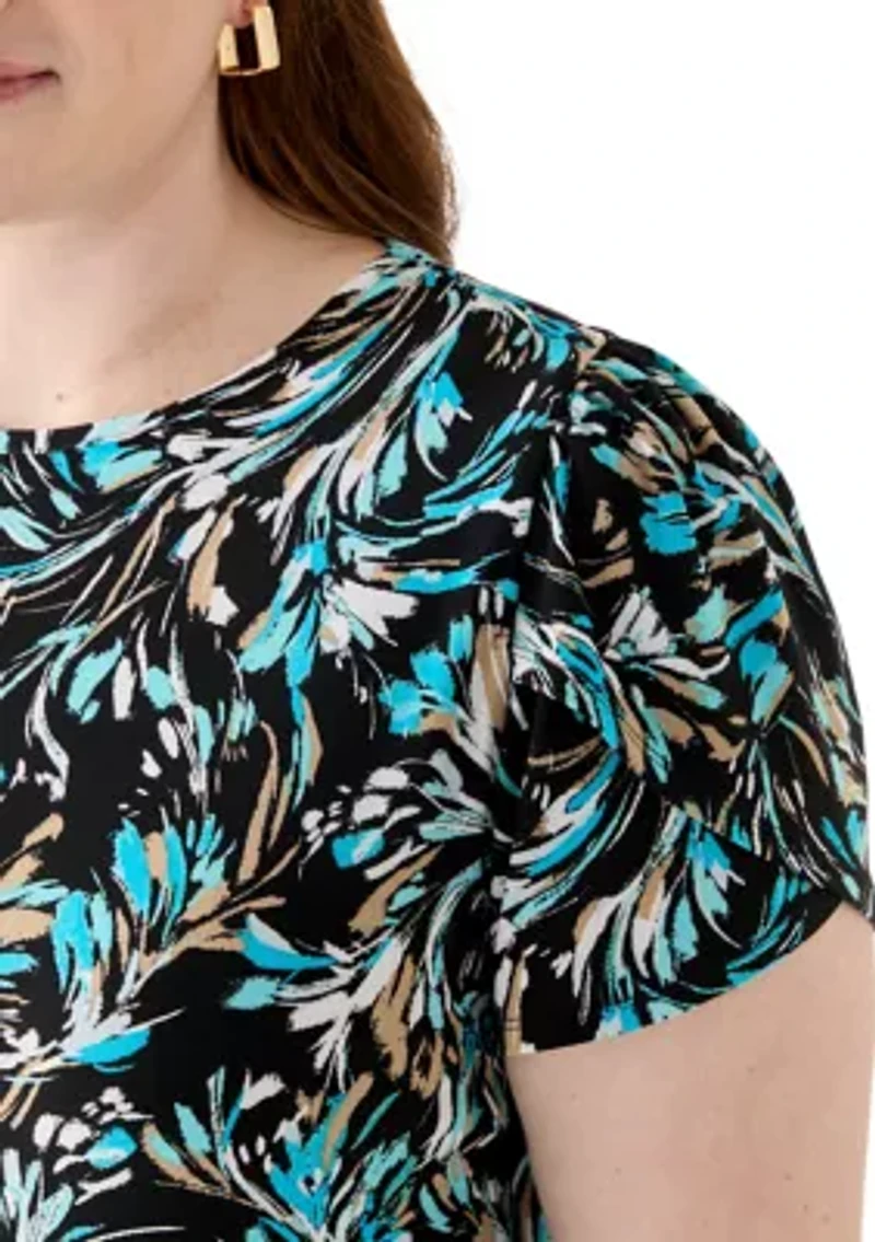 Plus Printed Blouse