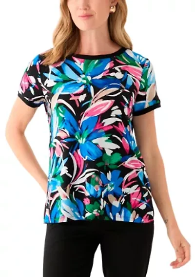 Petite Short Sleeve Printed T-Shirt