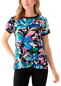 Petite Short Sleeve Printed T-Shirt