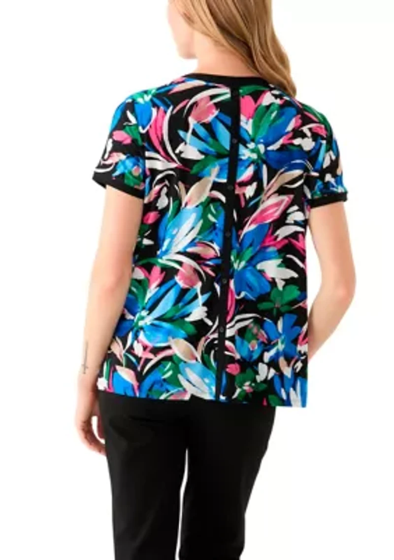 Petite Short Sleeve Printed T-Shirt
