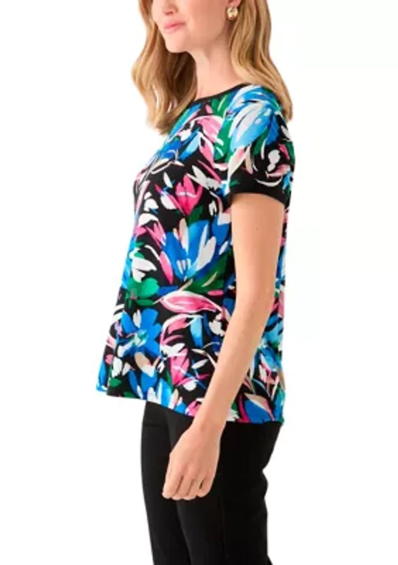 Petite Short Sleeve Printed T-Shirt