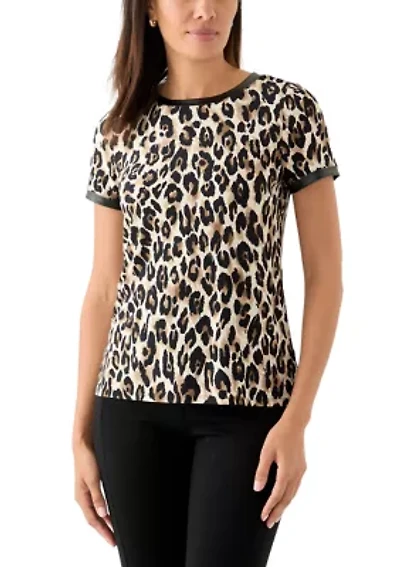 Women's Printed Button Back Top