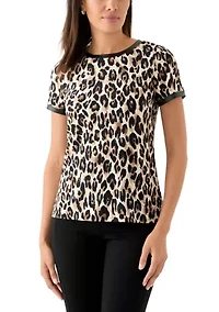 Women's Printed Button Back Top