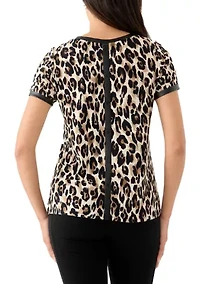 Women's Printed Button Back Top