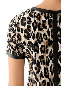 Women's Printed Button Back Top